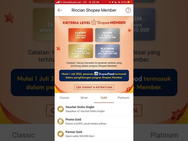 Apa Itu Member Silver, Gold dan Platinum di Shopee? Terbaru Oktober 2022