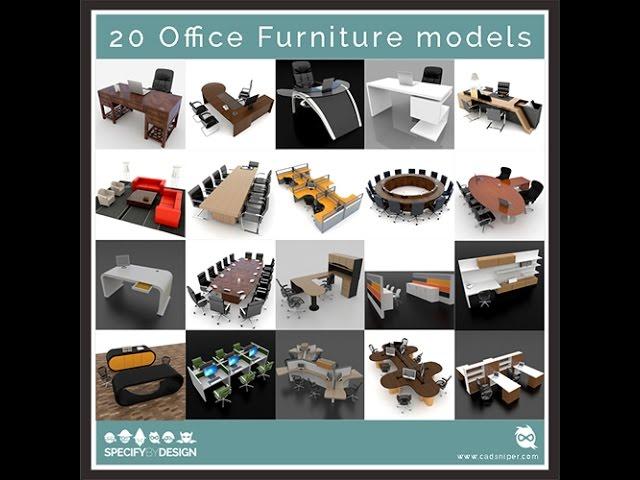 20 3D Studio Max Office Furniture Models