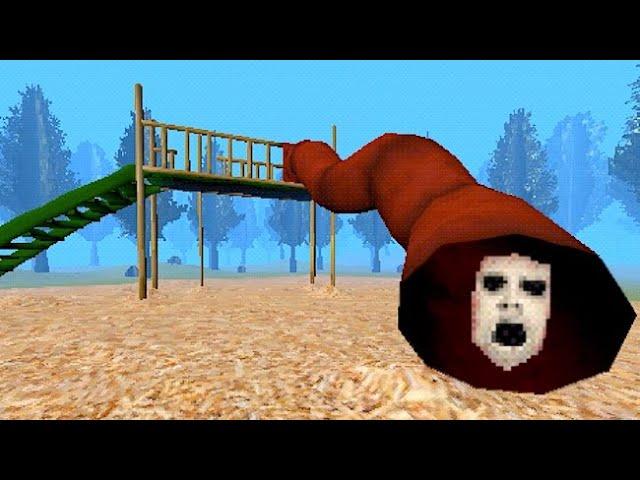 Slide In The Woods - A Playground Slide Takes You to the Dark Place in this PS1 Styled Horror Game!