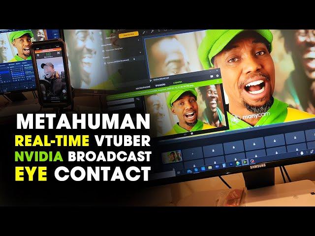 Unreal Engine 5.1 | How to VTube MetaHuman with Nvidia Broadcast Eye Contact | OBS | ManyCam