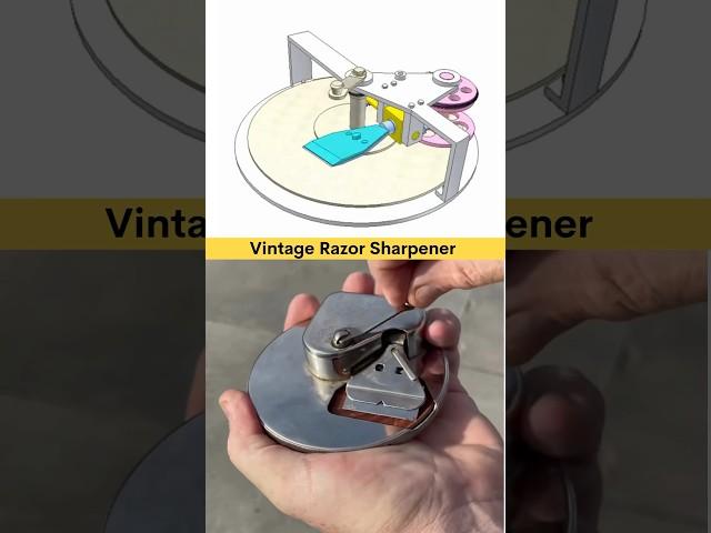 Vintage Mechanism | Razor Sharpener  #3ddesign #solidworks #3dmodeling #engineering #oldmachine