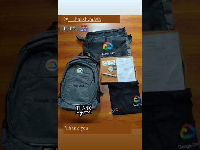 Google ready facilitator Program #goodies #google cloud #google swags #google t-shirt #google bag