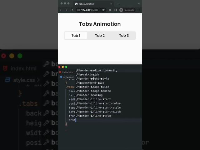 Tabs Animation with #CSS and #JS