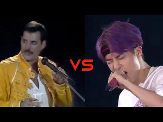 BTS(K POP) vs FREDDIE MERCURY(QUEEN)| Vocal Battle