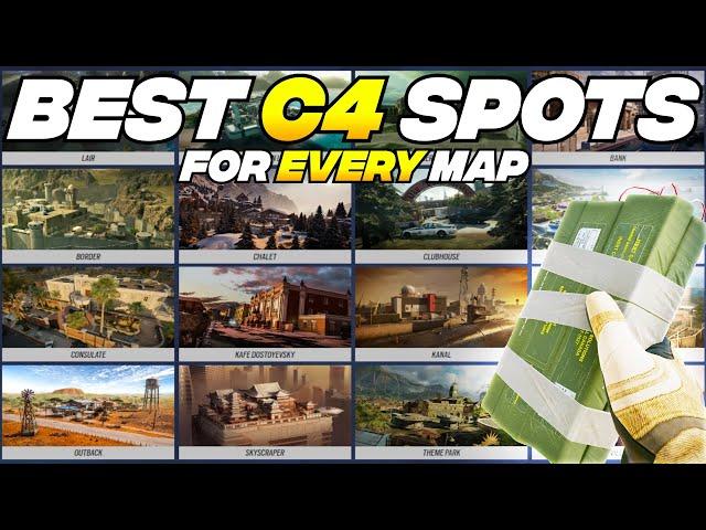 BEST C4 SPOTS For EVERY SITE! in Rainbow Six Siege - NEW MAP!