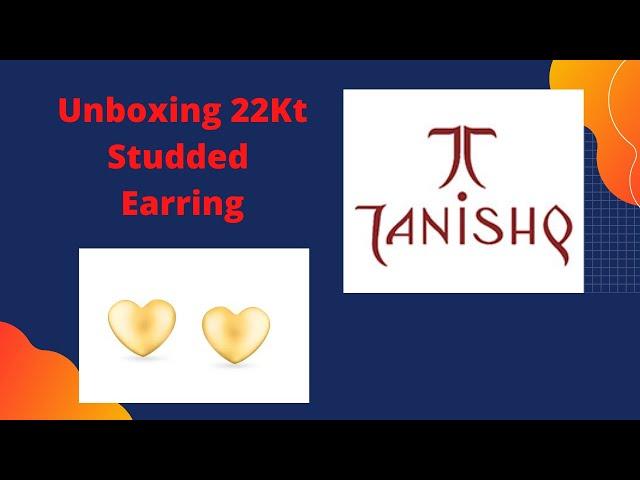 Unboxing 22Kt Studded Earring | Tanishq Online Purchase