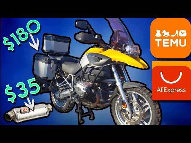 Installing CHEAP motorcycle parts from TEMU and ALIEXPRESS on an AUCTION bought BMW R1200GS!