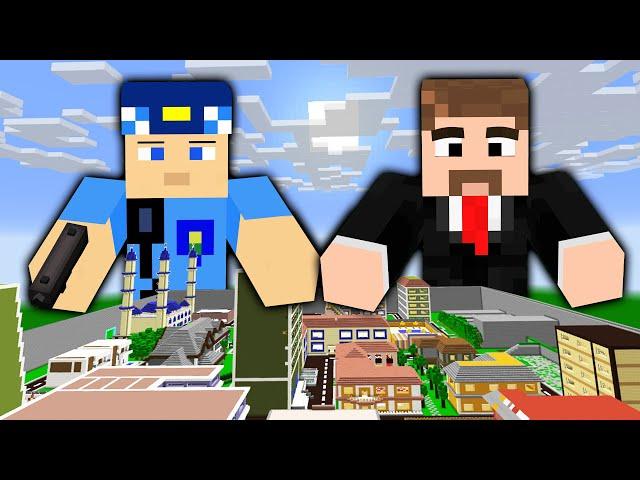 KEREM KOMİSER VE HAKAN BEY ŞEHRE SALDIRDI!  - Minecraft ZENGİN FAKİR HAYATI