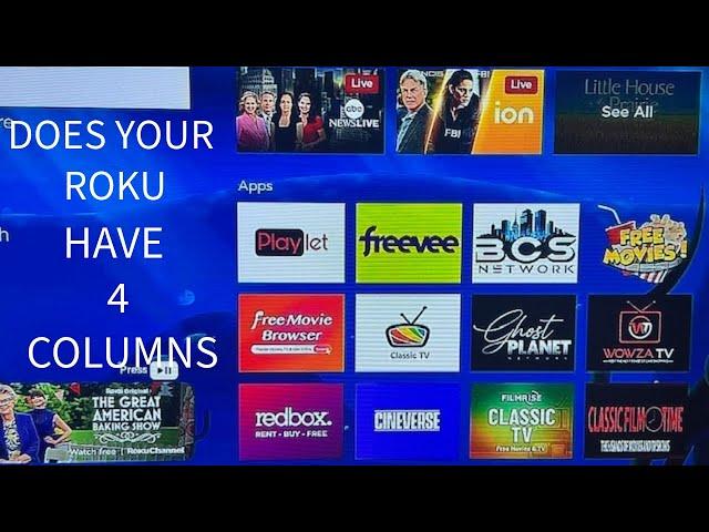 DOES YOUR ROKU HAVE 4 COLUMNS