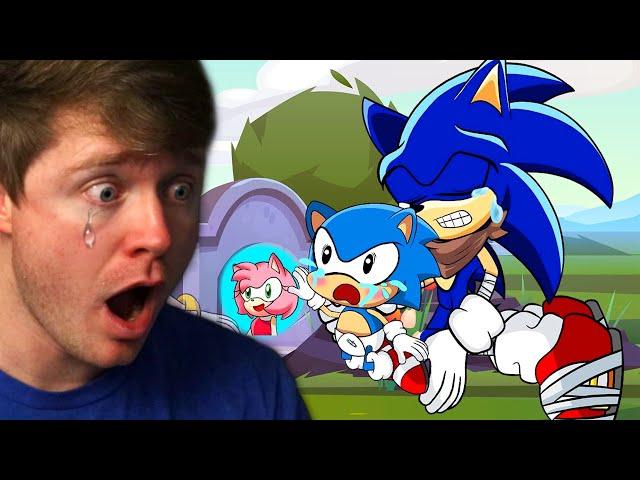 Reacting to SAD BABY SONIC Animations! (Happy Ending)