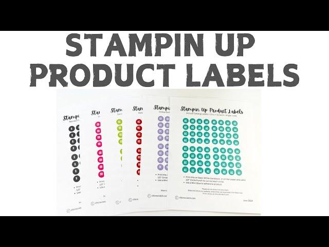 Stampin Up Product Labels