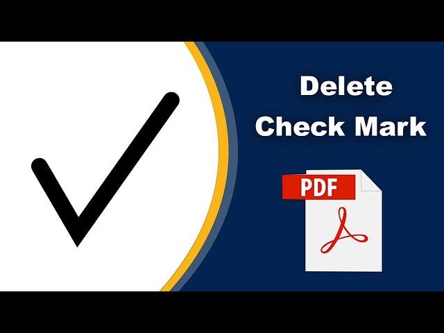 How to delete a checkmark from a pdf (fill and sign) using adobe acrobat pro dc