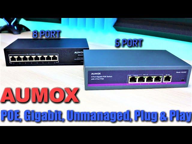 Aumox Gigabit POE Switch Review | Great for Streaming Devices, POE Cameras,  Phones +  #GIVEAWAY!