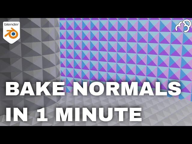 How to Bake Normals in 1 minute Blender Tutorial