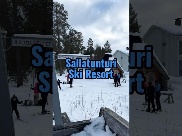 Downhill skiing in Sallatunturi, Salla, Finland