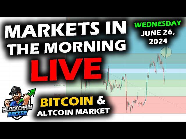 MARKETS in the MORNING, 6/26/2024, Bitcoin $61,300, Altcoins Range, DXY Knocks 106 Door, Gold $2,313