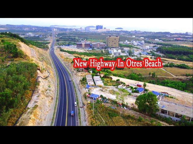 [4K] New highway in Otres area by drone Sihanoukville 2021