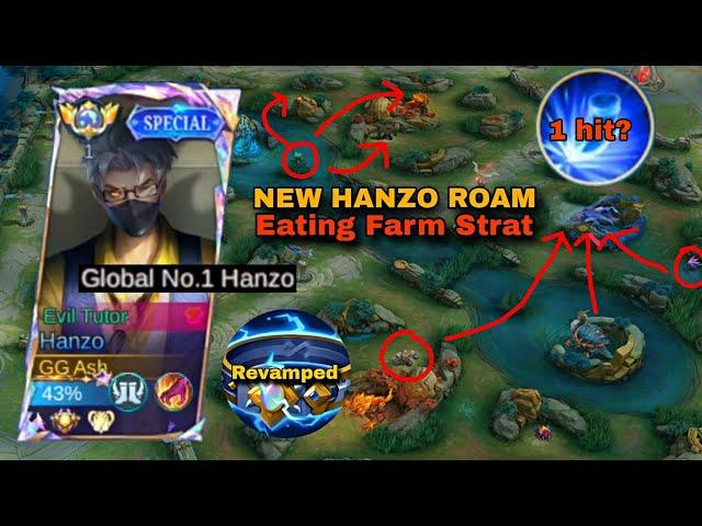 NEW HANZO ROAM STRATEGY!! ( roam hanzo best Build and Emblems 2024)