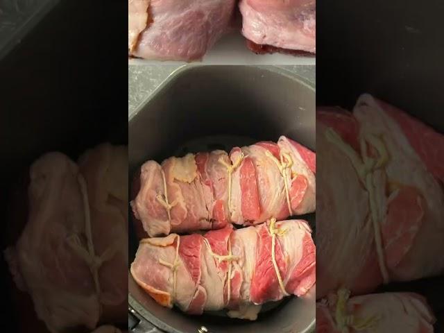 Bacon  Wrapped Pork Tenderloin (Air Fryer Recipe) #shorts