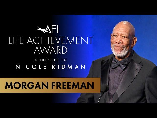 Morgan Freeman Honors Nicole Kidman at the 49th AFI Life Achievement Award