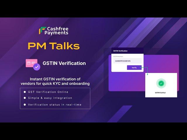 What is GST Verification and How to do GST Verification Online | Cashfree Payment - PM Talks
