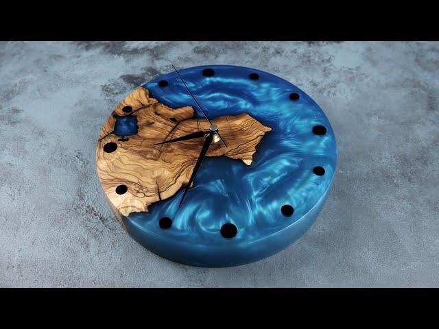 How to Make a Wall Clock with Wood and Resin | Epoxy Resin Art