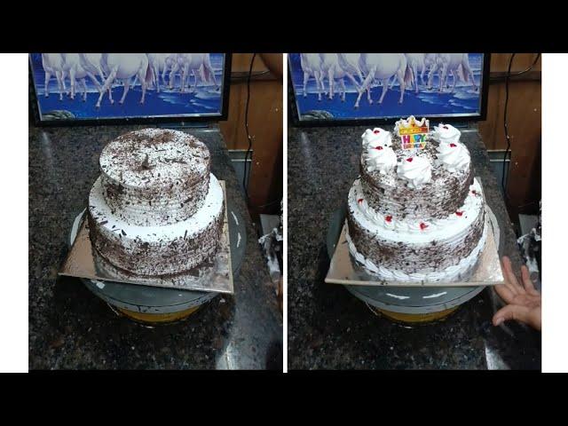 Black Forest Cake Design | 2 Step Black Forest Cake Design | Black Forest Cake Recipe