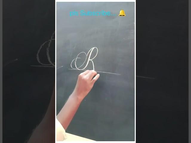 How to write letter 'R' in flourish Calligraphy #calligraphy #handwriting #rk