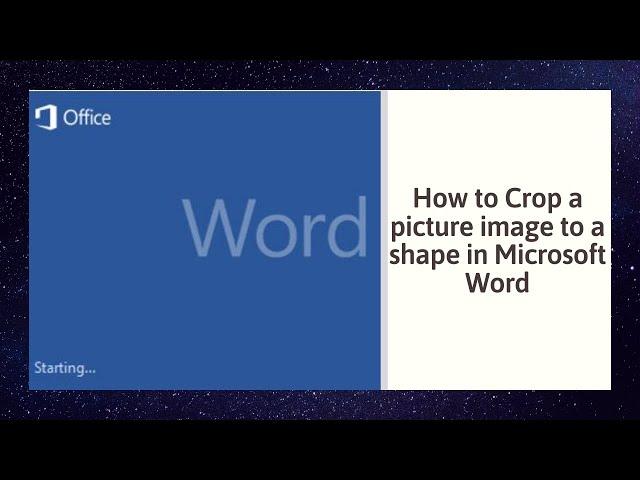 How to Crop a picture image to a shape in Microsoft Word