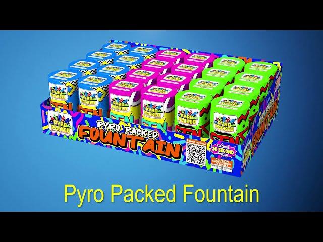 Pyro Packed Micro Fountain by Pyro Packed Fireworks (Fountains, PP771)