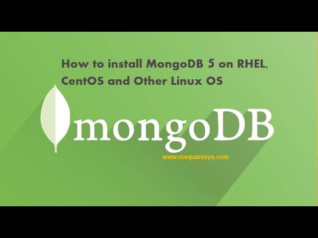 Install MongoDB 5 | Step by Step How to download, install and run MongoDB on RHEL, CentOS & Linux