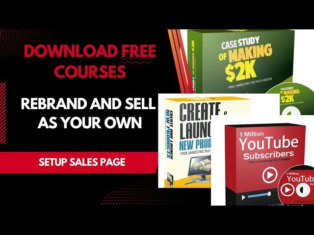 HOW TO REBRAND AND SETUP SALES PAGE FOR YOUR COURSES