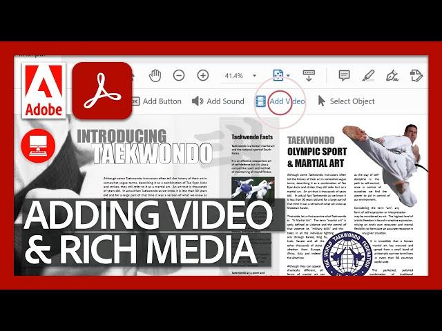 Add Video & Rich Media to a PDF | Acrobat DC for Educators