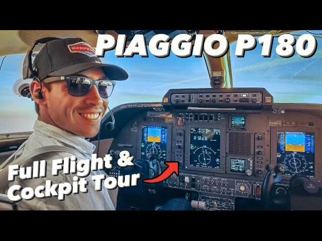 Piaggio P180 Avanti Flight (Inflight Cockpit Tour!)