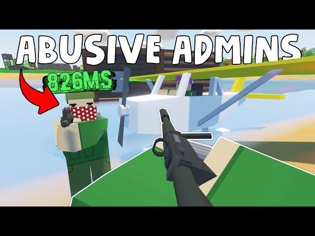 ABUSIVE ADMINS MAKING ME LAG! - ADMIN SKY BASE RAID! | Unturned