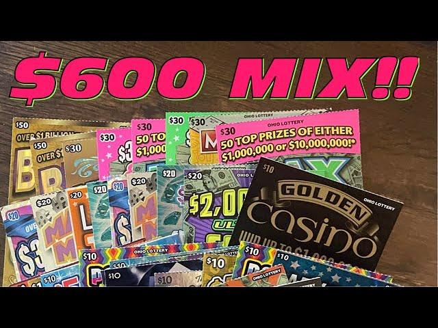 $600 MIX OF OHIO LOTTERY SCRATCH OFFS!!