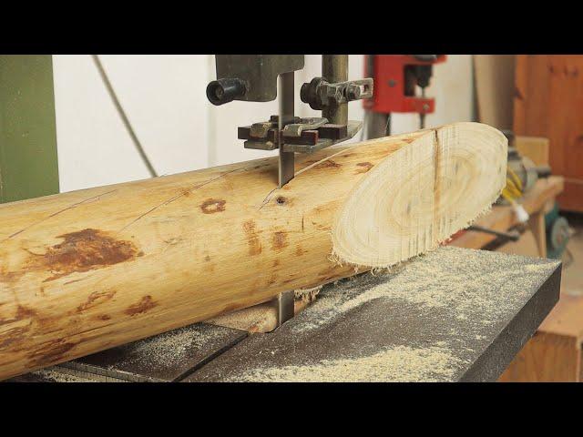 Attractive Woodworking With Natural Textured Wood Slices // Unique Table Design Unprecedented