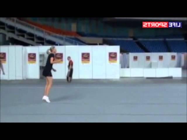 Maria Sharapova Football Skills Compilation