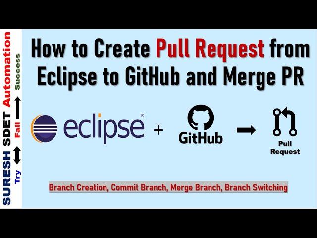 How to Create Pull Request from Eclipse IDE to GItHub | Create Branch, Merge Branch, Switch Branch