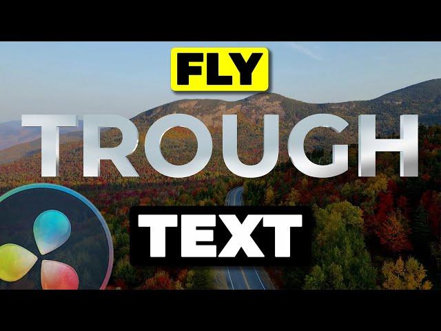 FLY TROUGH TEXT | The Best 3D Text Animation in Davinci Resolve Fusion