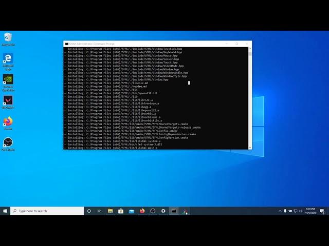 How to compile and install SFML with CMake on Windows