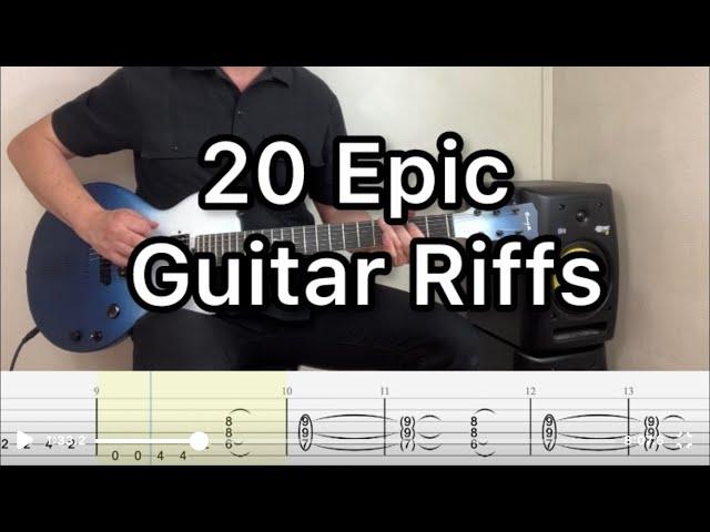 20 Epic Guitar Riffs You Need to Learn with Tabs