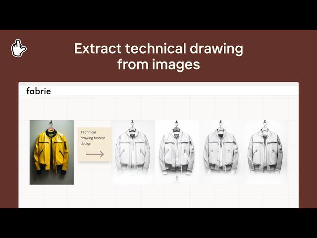 Turn product images into technical drawings | Fabrie AI for fashion design