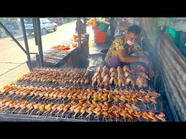 Opens at 4 AM! Full of Orders! Amazing Charcoal Grilled Chicken - Thai Street Food