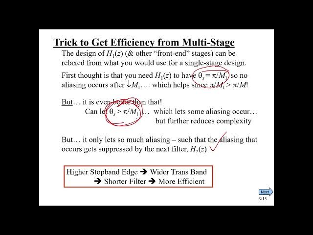 EECE 525 DASP: I DSP 6 Sample Rate Conversion   Multistage Methods