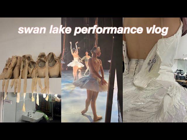 swan lake performance vlog! triple show day, stage make-up, behind the scenes