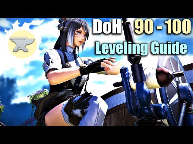 FFXIV: Crafter Leveling 90 - 100 In 12 Minutes | DoH Guide