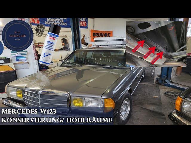 Mercedes W123 Rostschutz - Konservierung - Hohlraumversiegelung Liqui Moly Seilfett