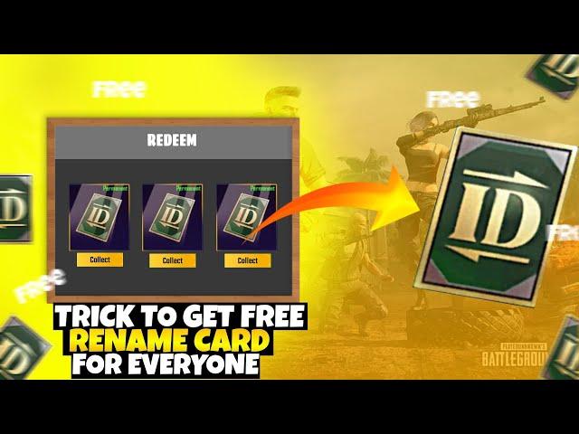 How To Get Rename Card In BGMI || How can I get a free rename card in BGMI AND PUBG