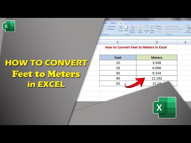 How to Convert Feet to Meters in MS Excel | How to Feet Convert in Meters in Excel